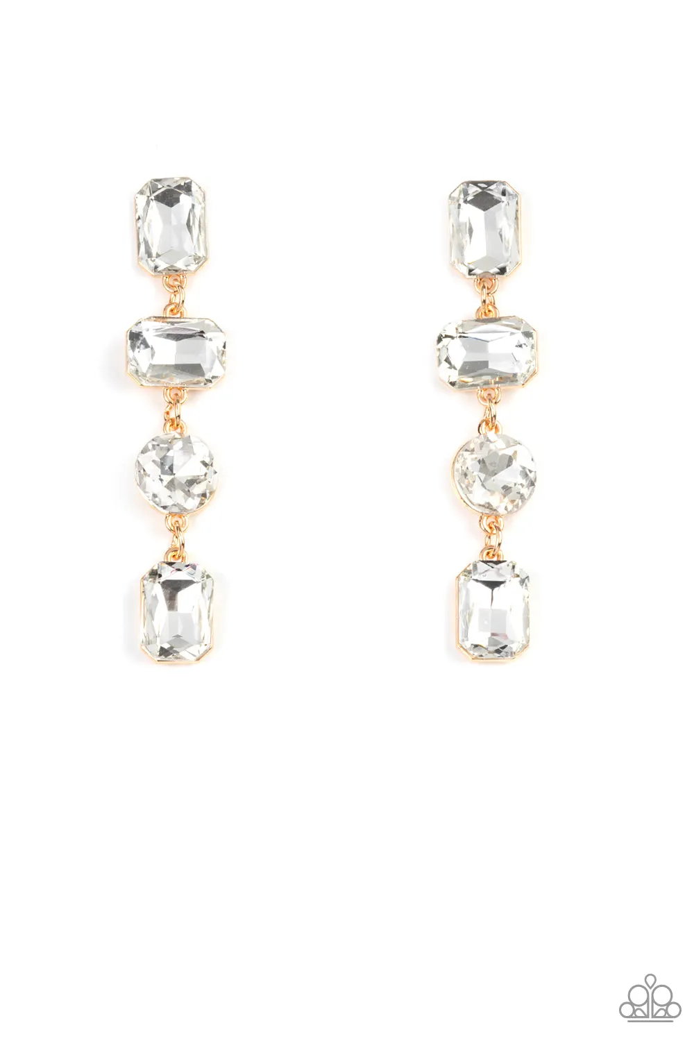 Paparazzi Earrings ~ Cosmic Heiress - Gold