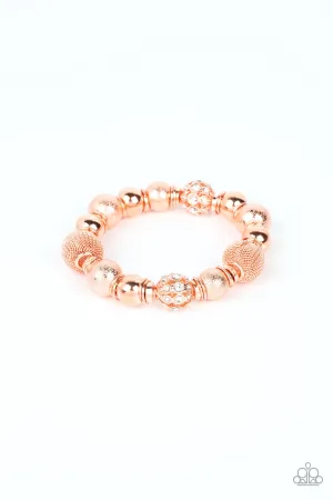 Paparazzi We Totally Mesh Copper Bracelet
