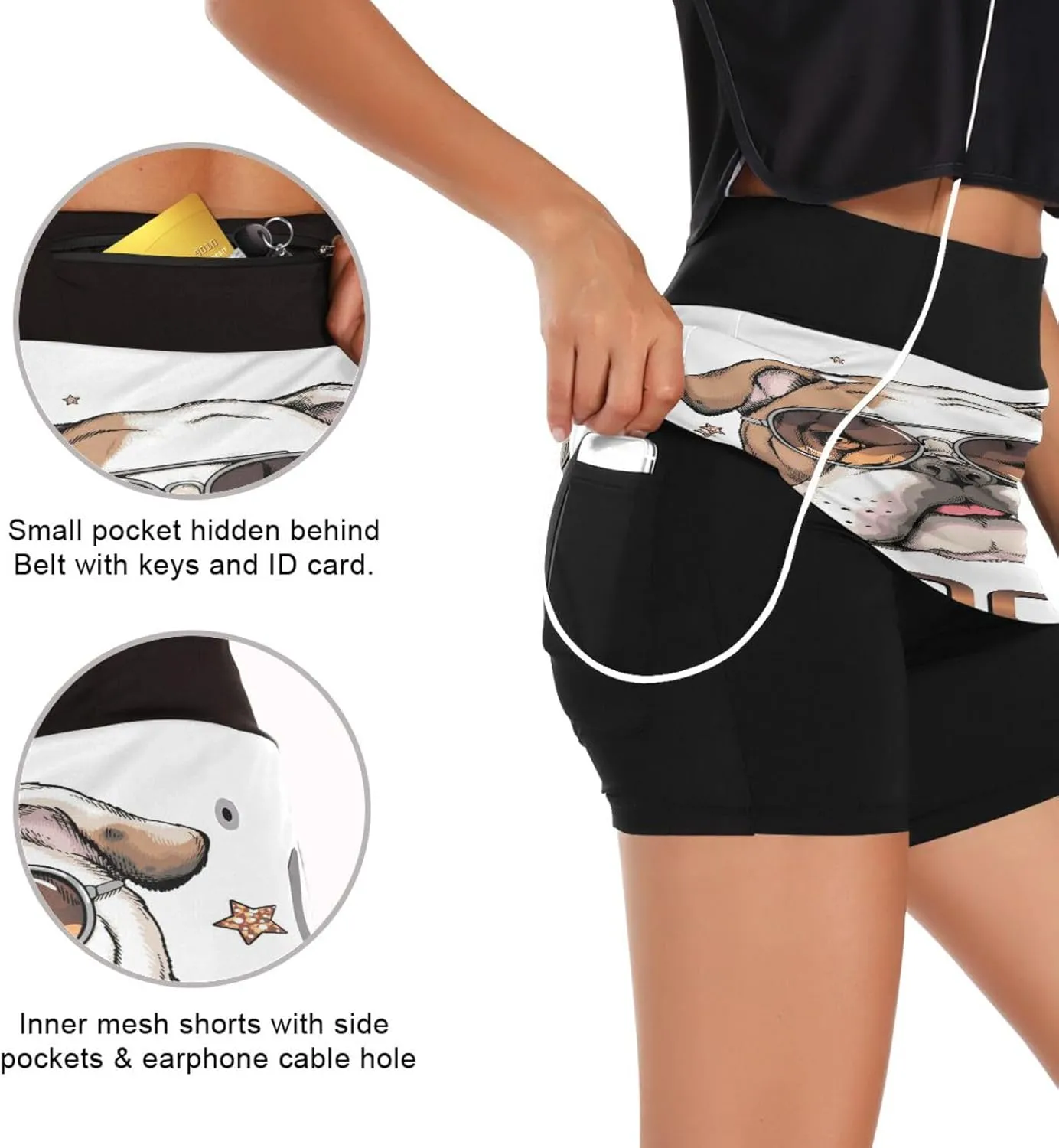 Plaaee Tennis Skirts for Women Green Leprechaun Hats St.Patrick's Day Golf Athletic Skorts Workout Running Shorts S