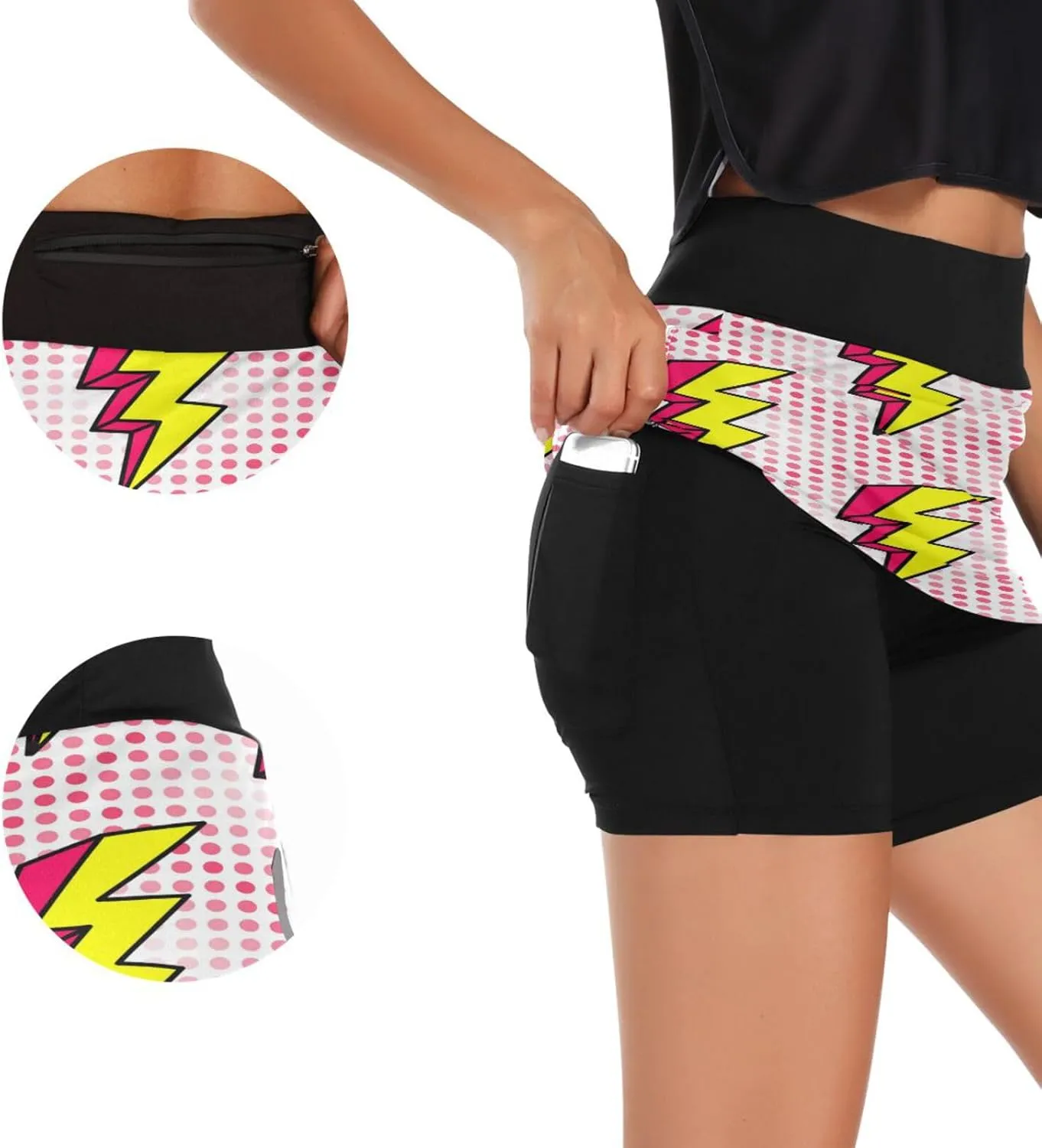 Plaaee Tennis Skirts for Women Green Leprechaun Hats St.Patrick's Day Golf Athletic Skorts Workout Running Shorts S