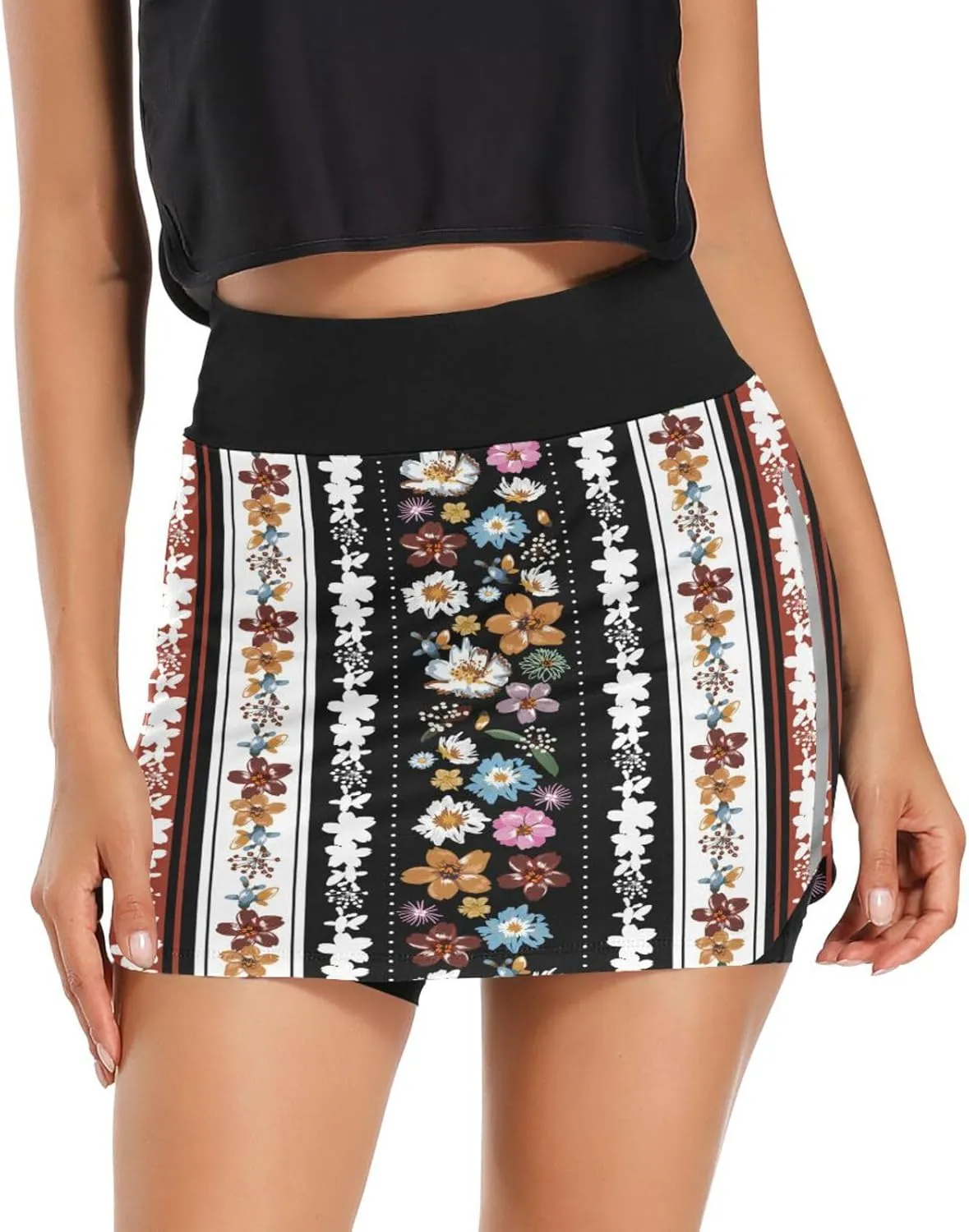Plaaee Tennis Skirts for Women Green Leprechaun Hats St.Patrick's Day Golf Athletic Skorts Workout Running Shorts S