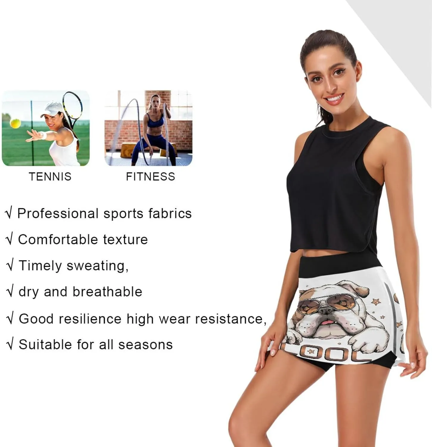 Plaaee Tennis Skirts for Women Green Leprechaun Hats St.Patrick's Day Golf Athletic Skorts Workout Running Shorts S