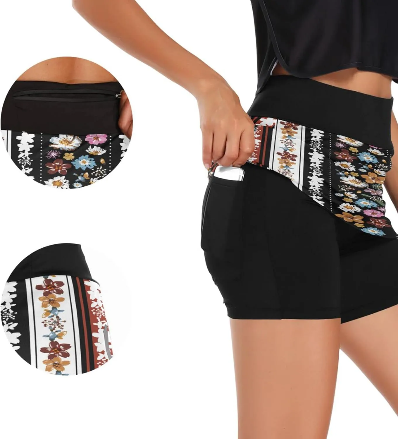 Plaaee Tennis Skirts for Women Green Leprechaun Hats St.Patrick's Day Golf Athletic Skorts Workout Running Shorts S