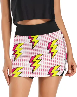 Plaaee Tennis Skirts for Women Green Leprechaun Hats St.Patrick's Day Golf Athletic Skorts Workout Running Shorts S