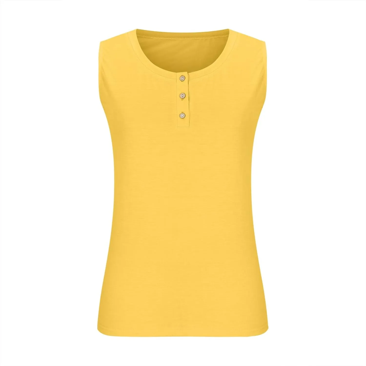 Plus Size Button Front Camisole Top Women's Sleeveless Casual Summer Relaxed Fit Layered Tank Shirt Vest