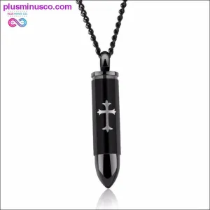 Polished 361L Stainless Steel Cross Bullet Locket Pendant