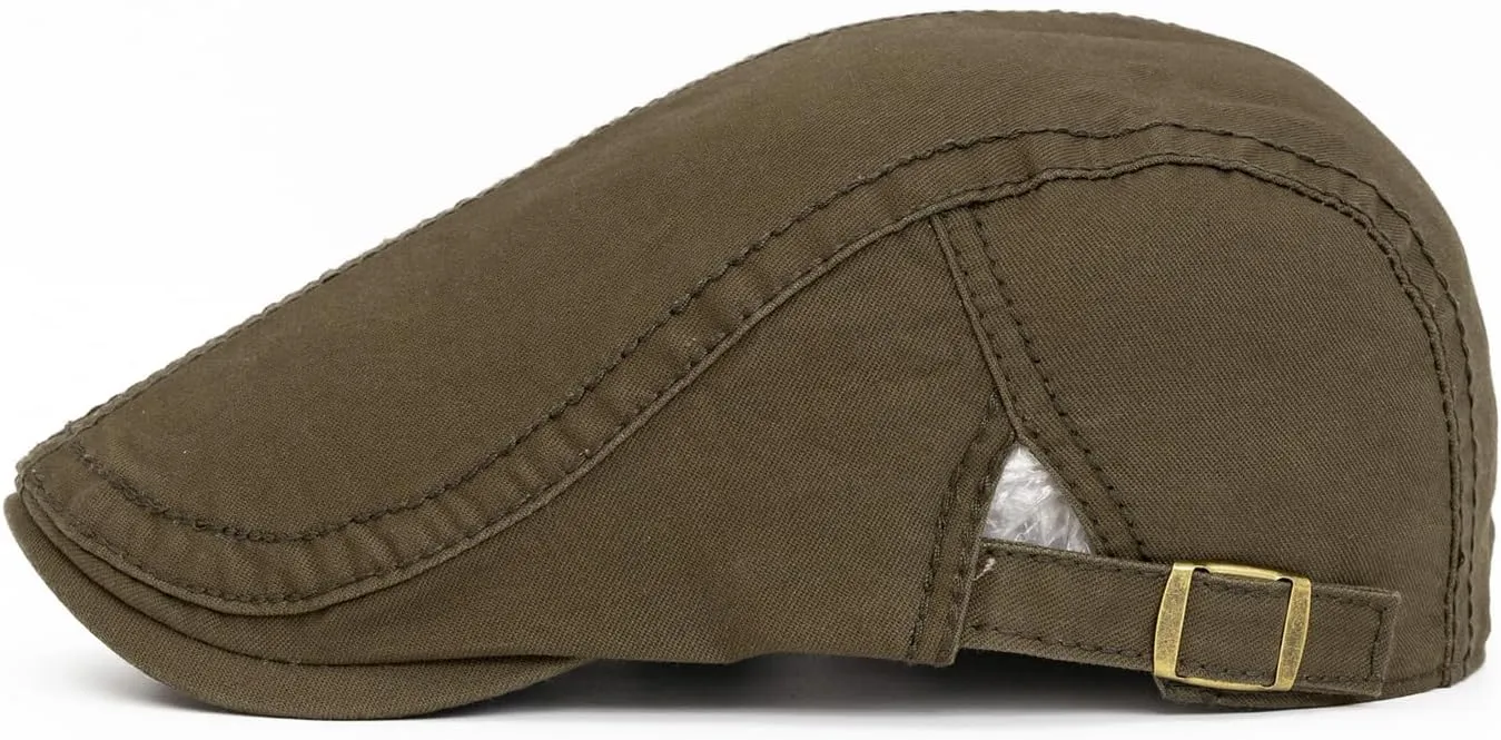 Quanhaigou Unisex Denim Newsboy Hats Flat Ivy Gatsby Cabbie Driving Berets Hat Cotton Dad Cap for Men Women