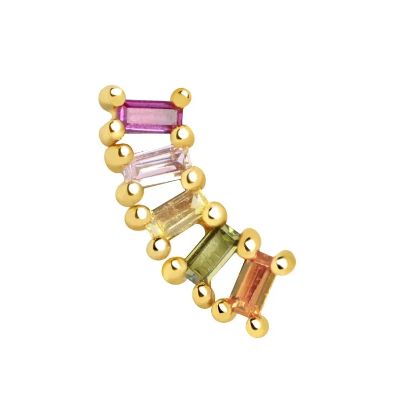 Rainbow Barbell Piercing (18G)
