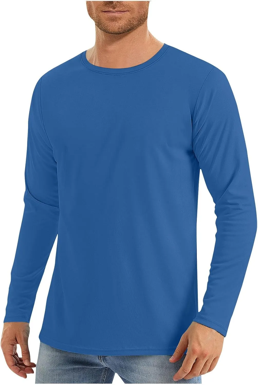 Rash Guard for Men Long Sleeve Swim Shirt Quick Dry UPF 50  Fishing Tshirt for Outdoor UV Sun Protection Beach Shirts