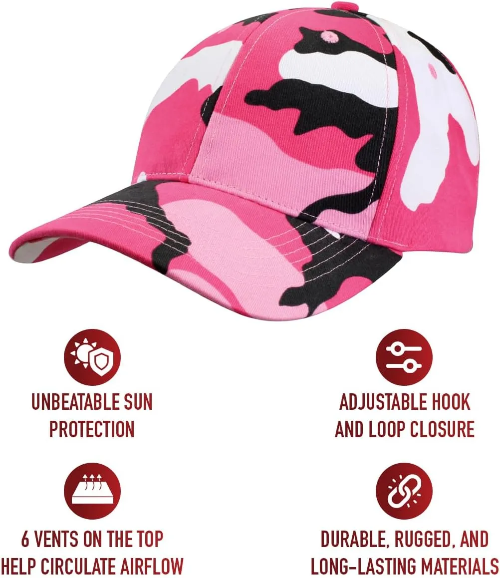 Rothco Supreme Camo Low Profile Cap  Adjustable Rugged Outdoor Baseball Hat