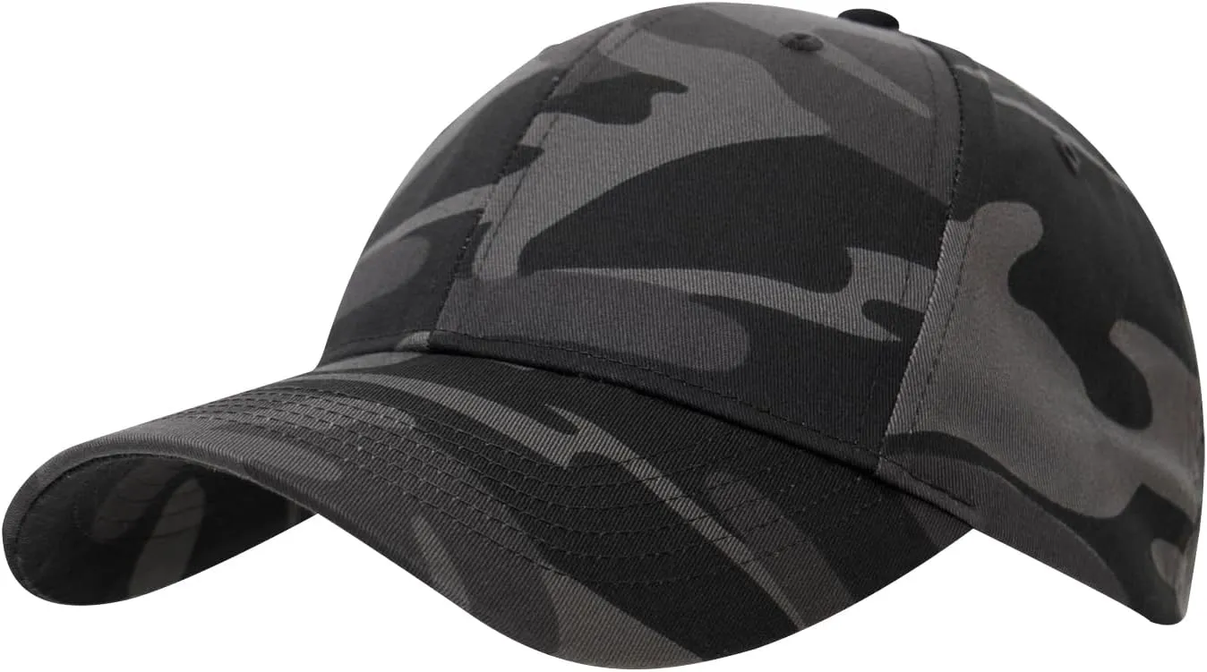 Rothco Supreme Camo Low Profile Cap  Adjustable Rugged Outdoor Baseball Hat