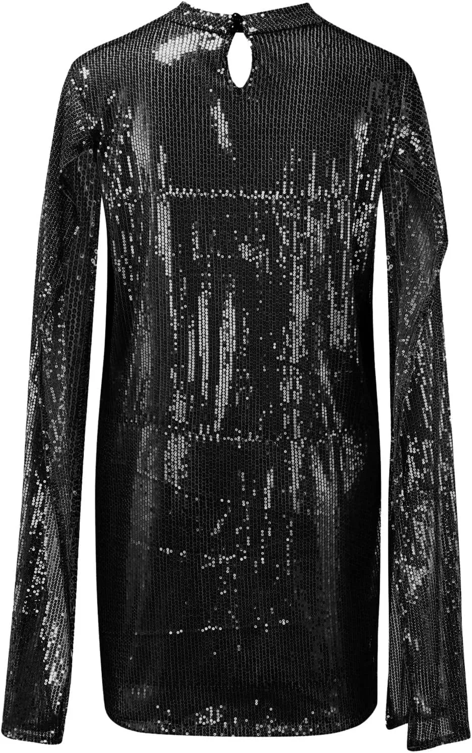 Rvidbe Women Sequin Midi Dress 2024 Fashion Casual Long Sleeve Sparkly Dress Wedding Guest Plus Size Formal Sexy Club Dresses