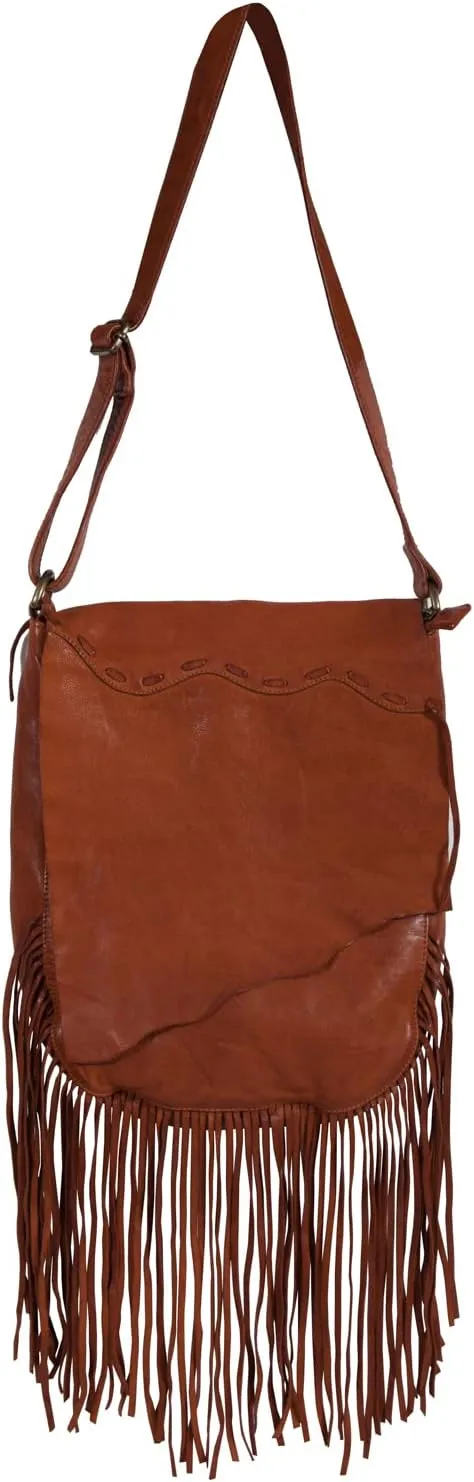 Scully Women's Soft Leather Fringe Crossbody Bag - B180