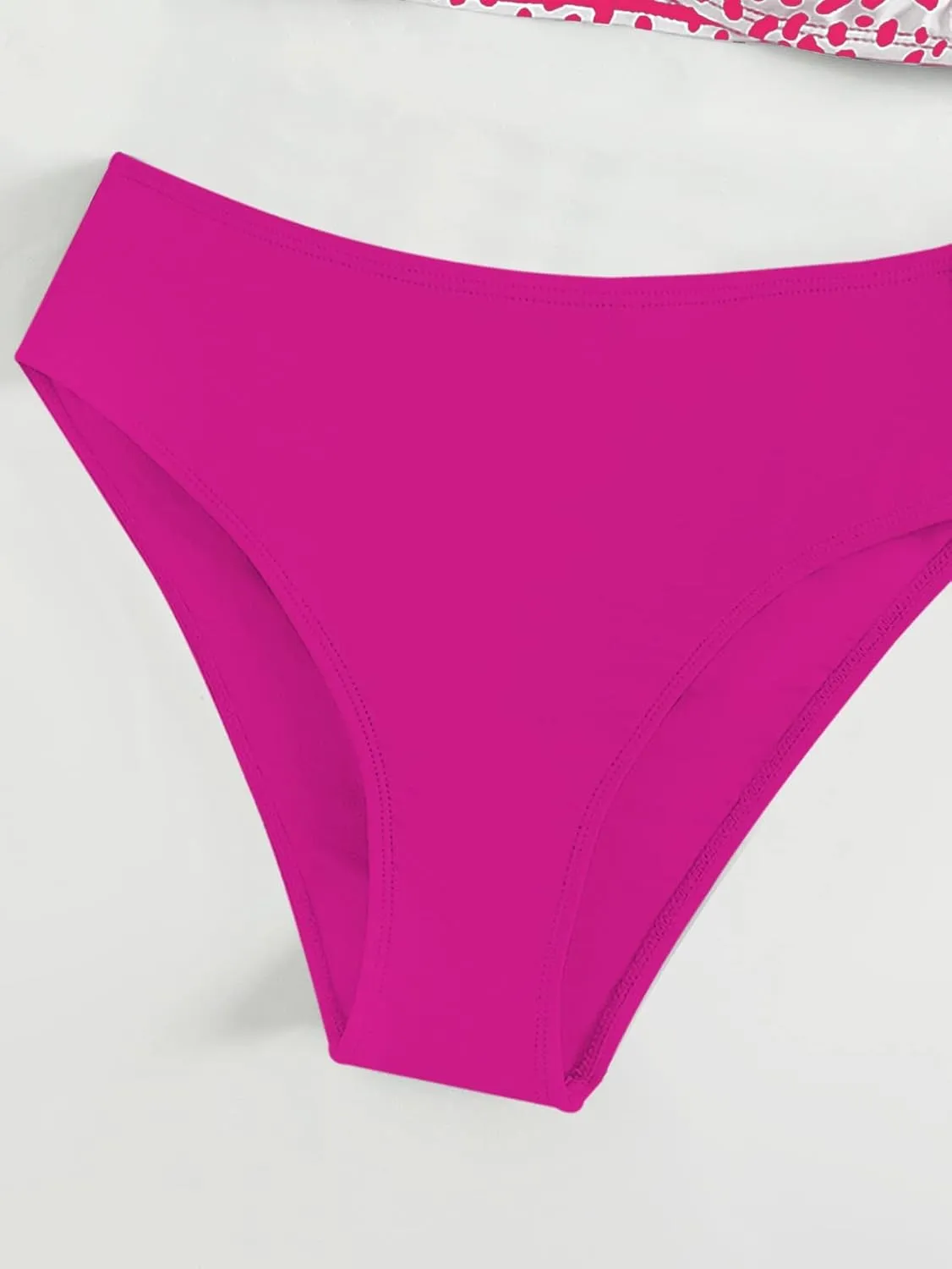SHENHE Girl's 2 Piece O Ring Bikini High Waisted Spaghetti Strap Cute Swimsuit Bathing Suit
