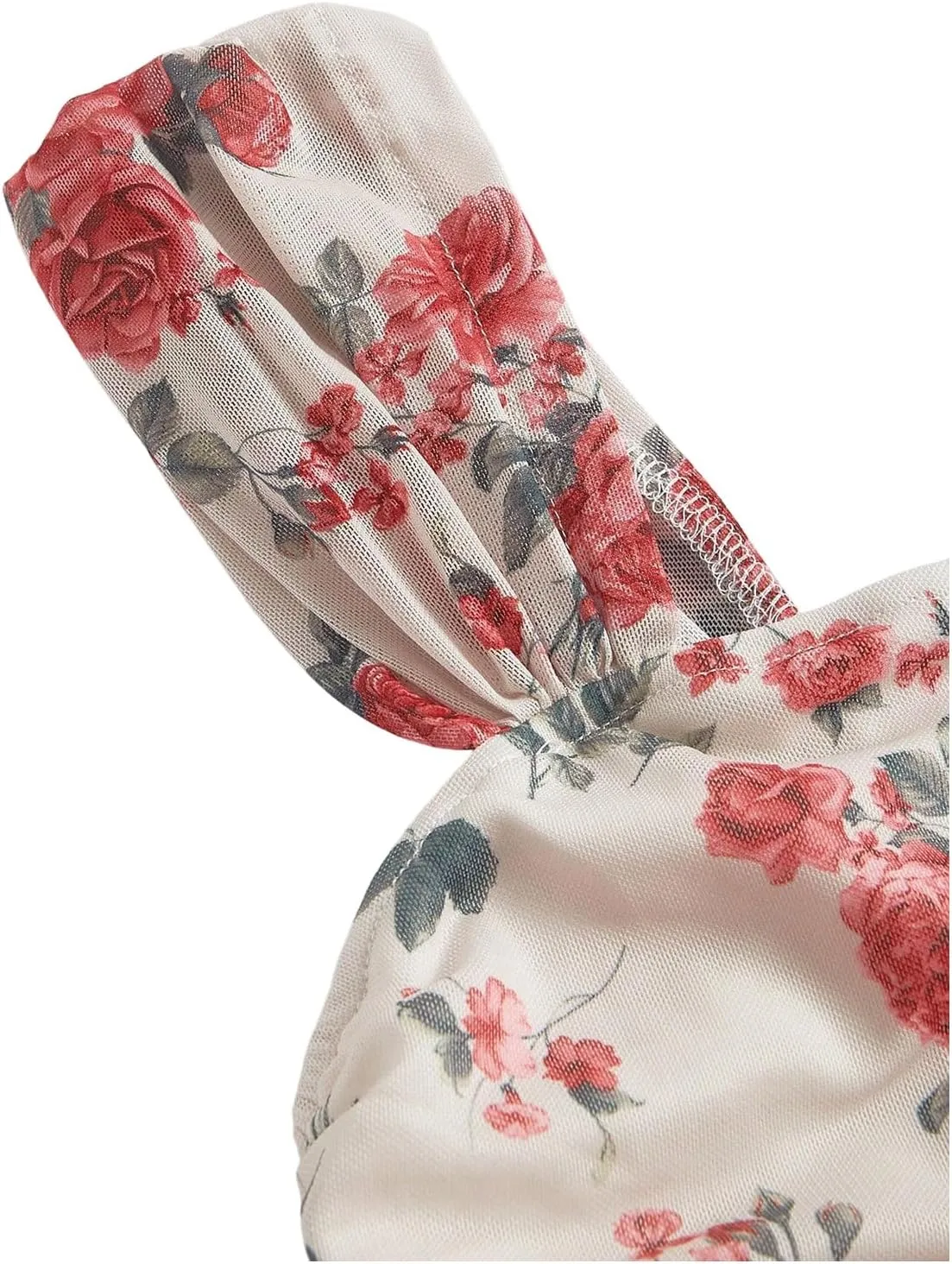 SOLY HUX Women's 3 Piece Tank Tops Floral Print Square Neck Sleeveless Going Out Tops Double Lined Summer Crop Tank Tops