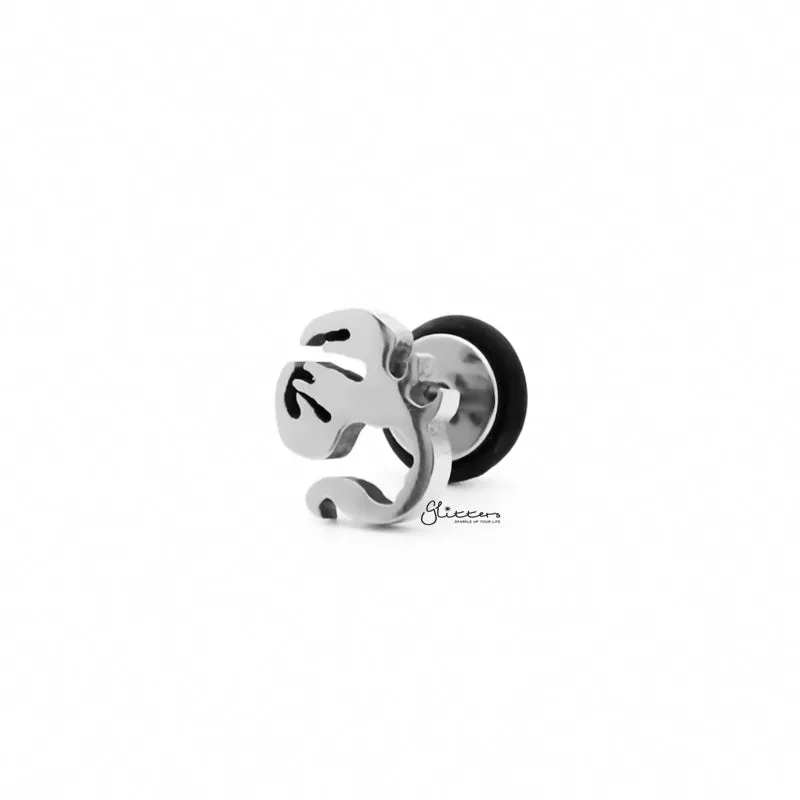 Stainless Steel Scorpion Fake Plug Earring - Silver