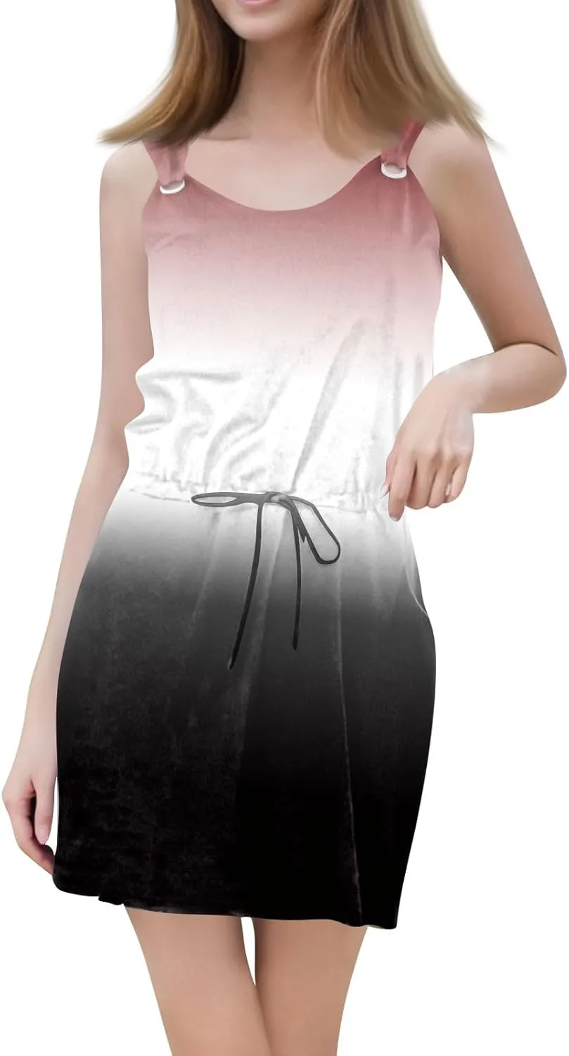 Summer Dresses for Women 2025 Sundresses Sleeveless Beach Casual Loose Tank Boho Sun Dresses.
