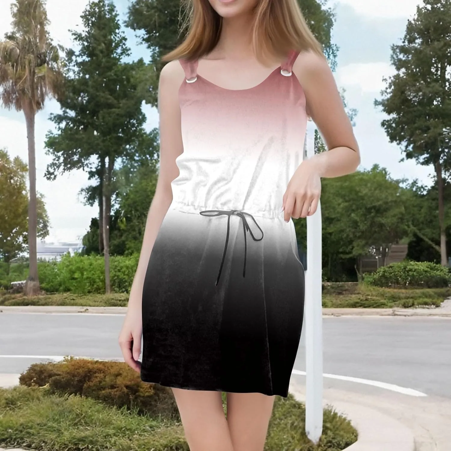 Summer Dresses for Women 2025 Sundresses Sleeveless Beach Casual Loose Tank Boho Sun Dresses.
