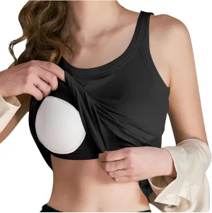 Tank Tops for Women 2025 Built in Bra Summer Lounge Shirts Loose Fit Workout Tank Tops Casual Camisole Top