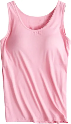 Tank Tops for Women No Steel Rings Bottom Casual Underwear Yoga Sports Camisole with Chest Pad Summer Vest