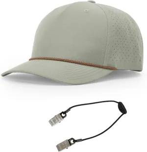 The Hat Pros Richardson 355 Laser Perforated 5-Panel Trucker Snapback Hat Bundle with THP Cap Catcher