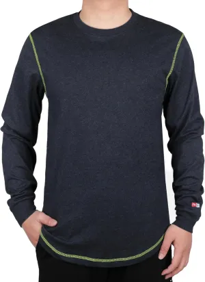 TICOMELA FR Shirts for Men 4oz Lightweight Flame Resistant Crewneck T-Shirts 100% Cotton Fire Retardant Henley Shirts