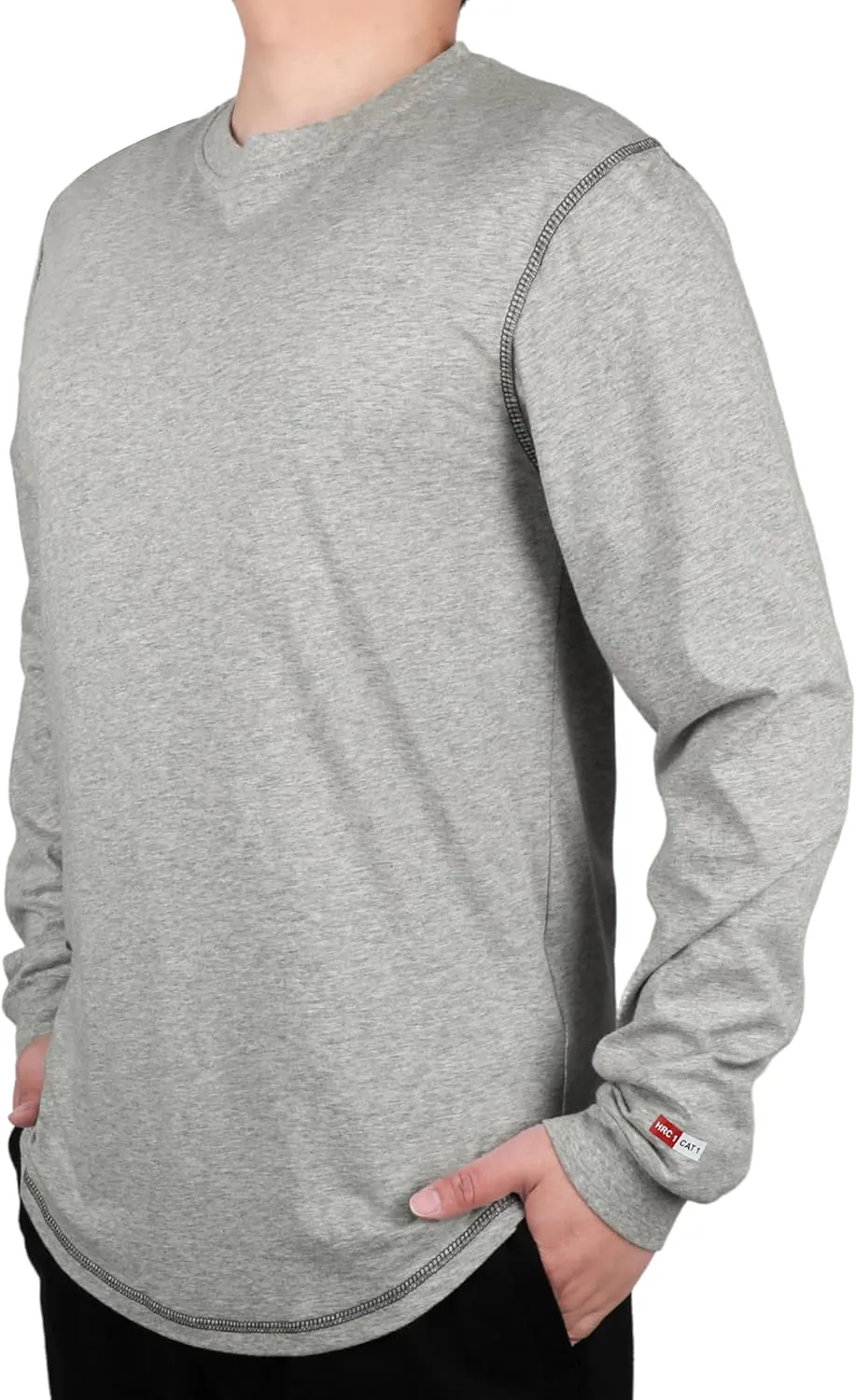 TICOMELA FR Shirts for Men 4oz Lightweight Flame Resistant Crewneck T-Shirts 100% Cotton Fire Retardant Henley Shirts