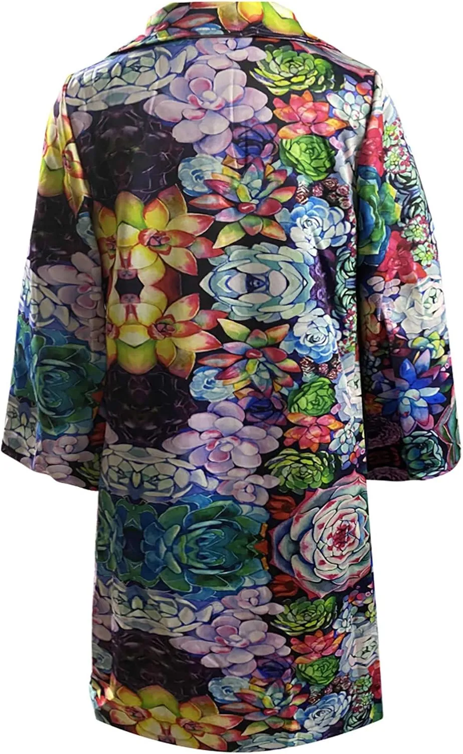 Trench Coat for Women's Oversized Fashion Printed Jackets Boho Long Cardigans Casual Open Front Coats Outerwear