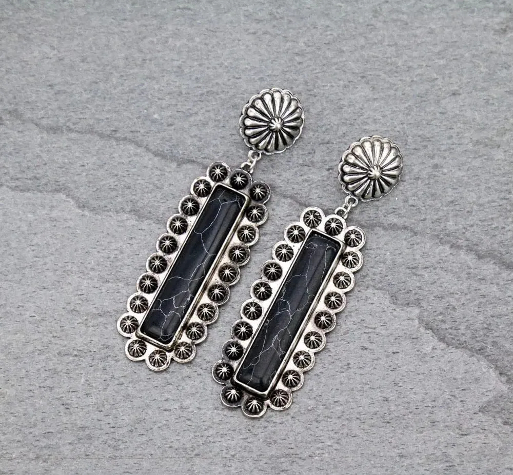 Turquoise BAR EARRINGS