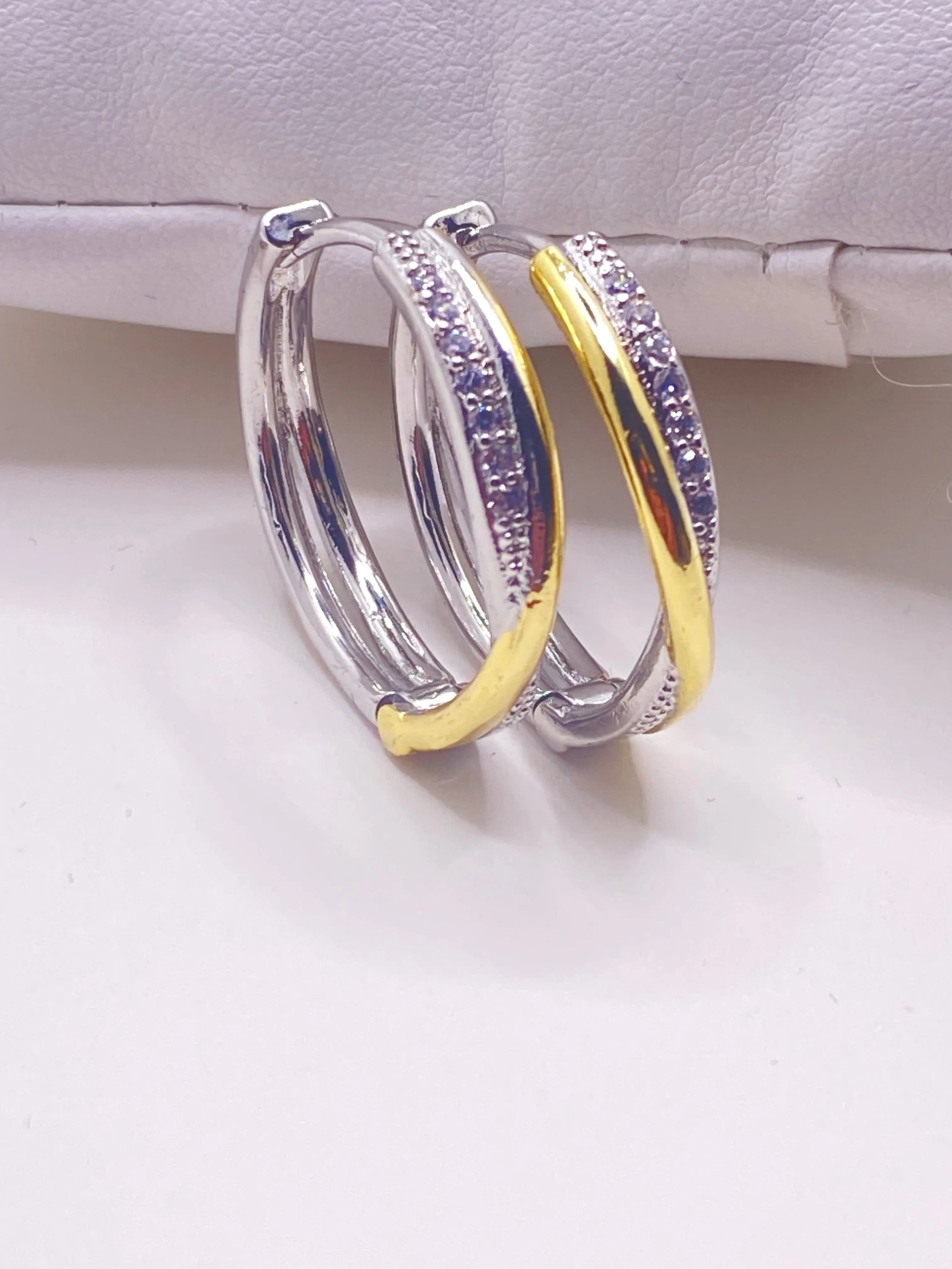 Twisted Sister Two Tone Hoop