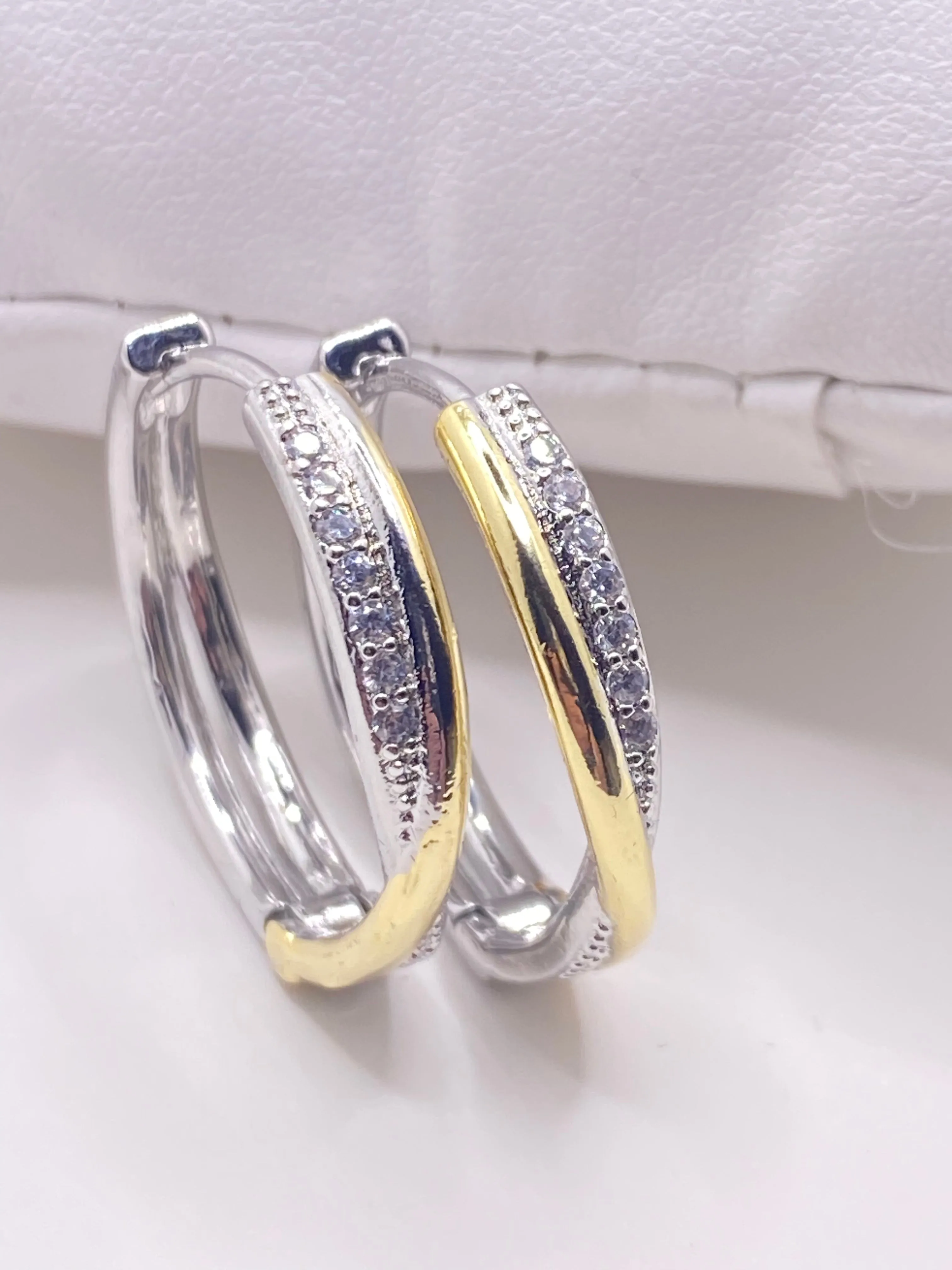 Twisted Sister Two Tone Hoop