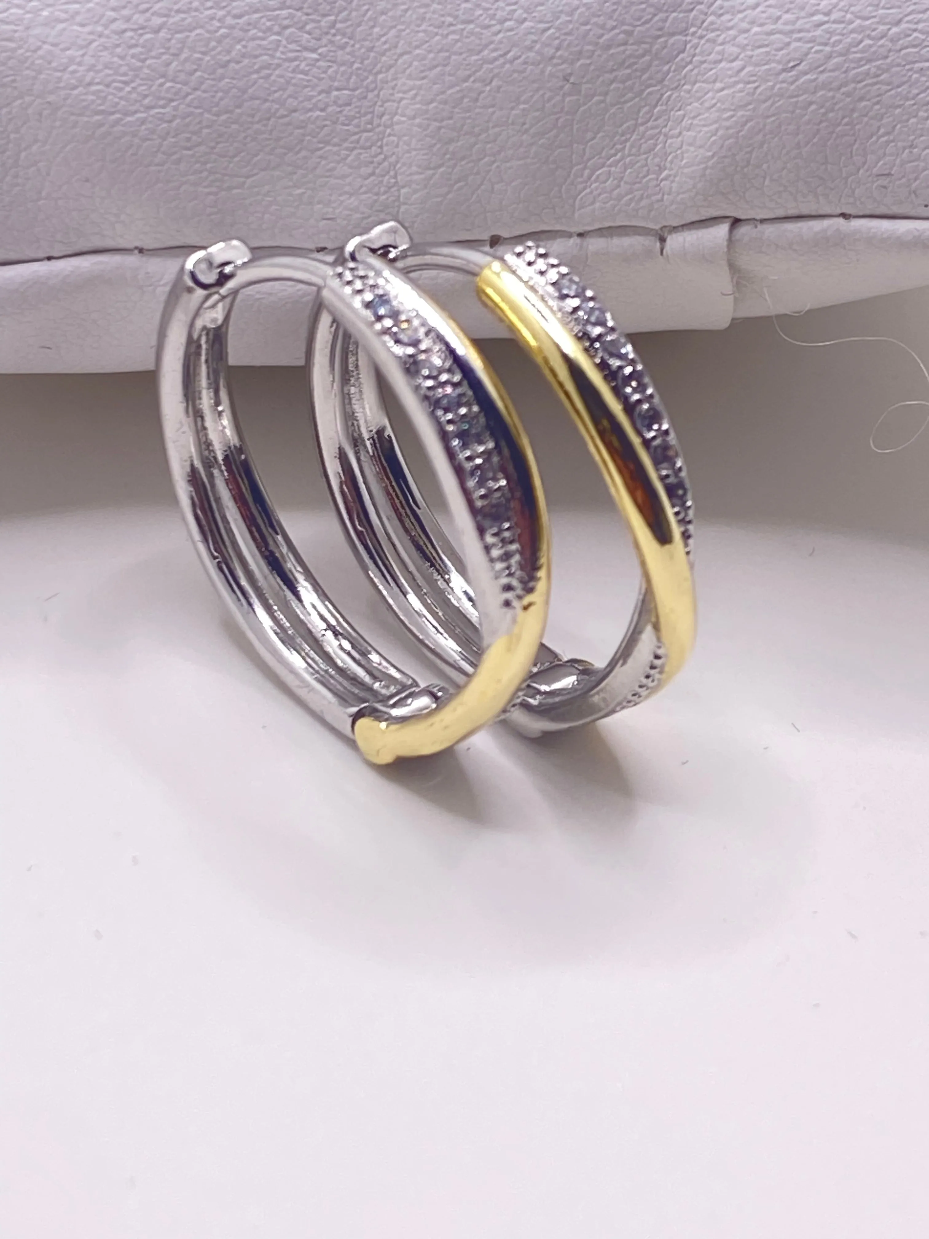 Twisted Sister Two Tone Hoop