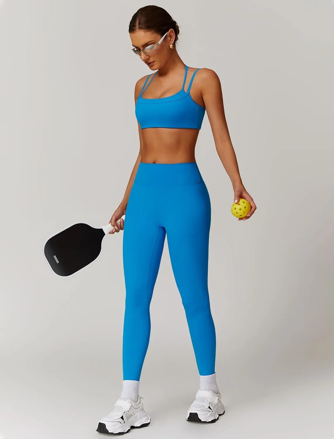 Two Piece Workout Sets For Women Sport Bra Matching High Waist Scrunch Butt Leggings Gym Yoga Active Wear Outfits