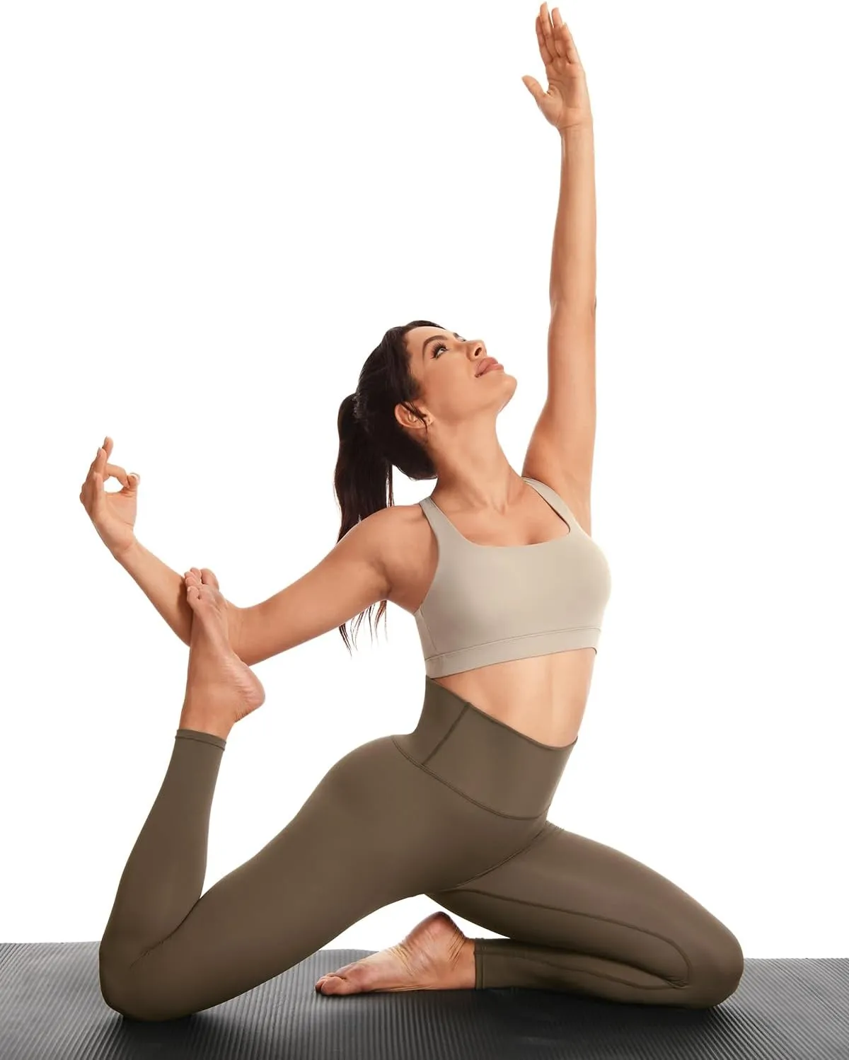 Two Piece Workout Sets for Women Teardrop Sleeveless Sports Bras High Waist Leggings Pilates Gym Yoga Outfits