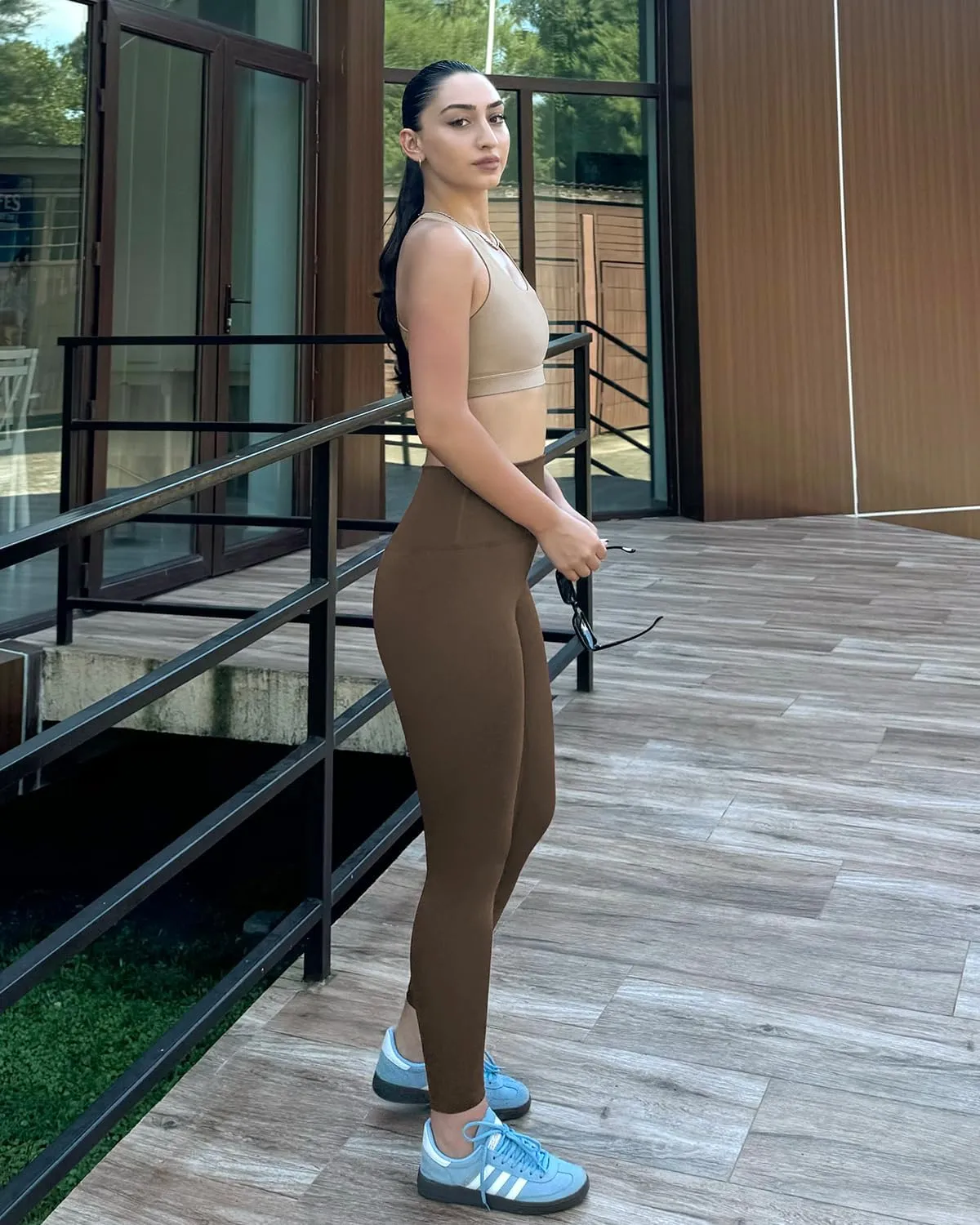 Two Piece Workout Sets for Women Teardrop Sleeveless Sports Bras High Waist Leggings Pilates Gym Yoga Outfits