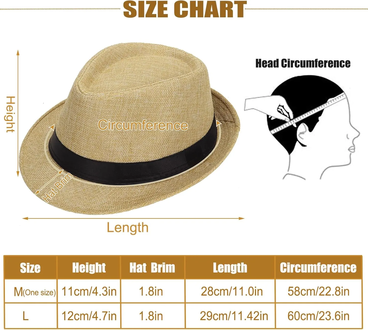 Ultrafun 5 Pack Short Brim Fedora Classic Summer Beach Sun Hat Panama Cap for Men Women