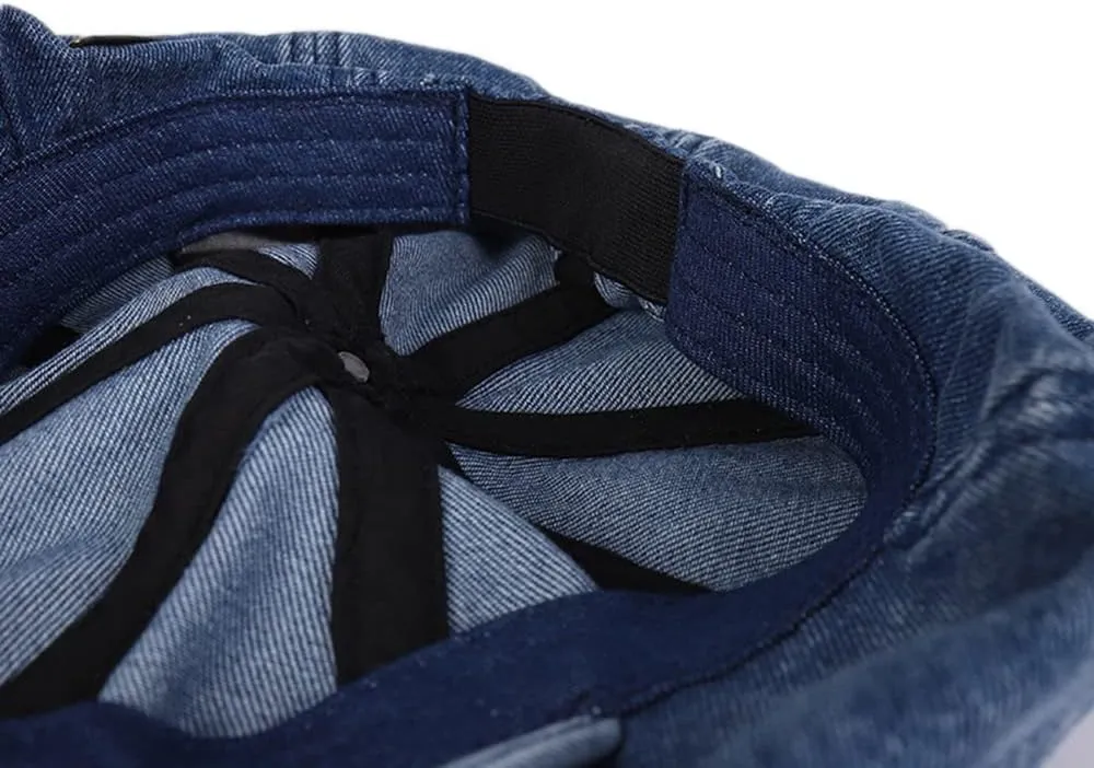 Unisex Japanese Oversized Denim Cotton Newsboy Hats Vintage Unisex Paperboy Painter Beret Cap