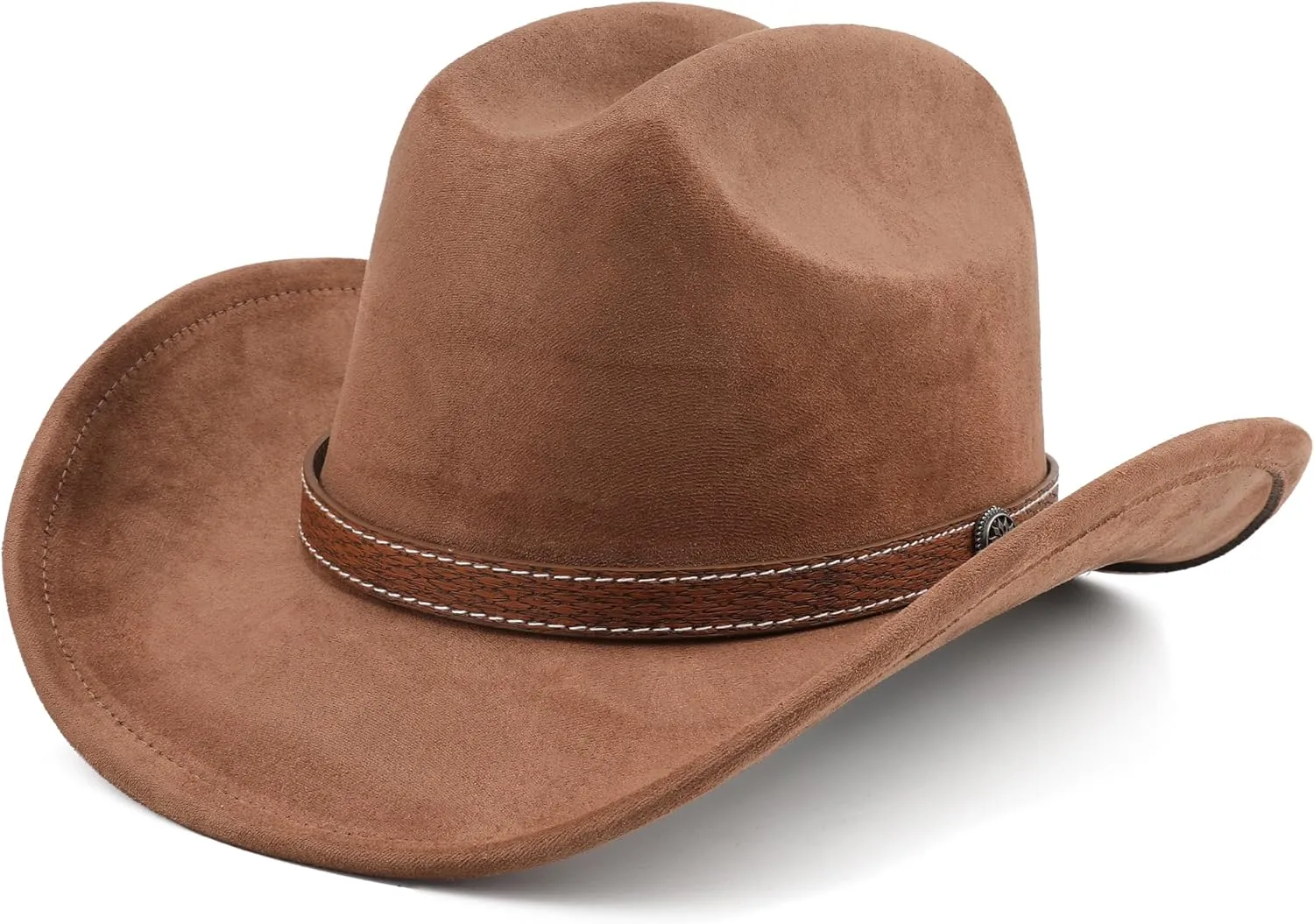 Western Cowboy Hat for Women Men Small Short Wide Brim Beach Cowgirls Cattleman Cowboys Hats