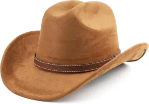 Western Cowboy Hat for Women Men Small Short Wide Brim Beach Cowgirls Cattleman Cowboys Hats