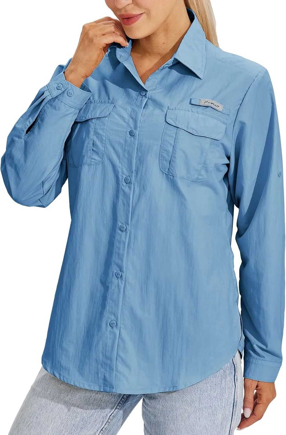 Willit Women's UPF 50  Sun Protection Shirts Long Sleeve Fishing Shirts SPF Quick Dry Hiking Outdoor Shirts