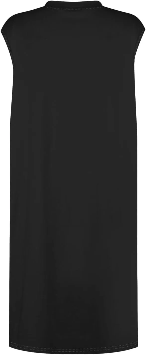 Women Tank Dress Casual Loose Sleeveless Crew Neck Tshirt Dress with Pockets Short Summer Beach Vacation Sun Dresses