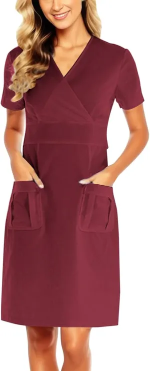 Women's 2025 Summer Sleeveless Dress Scoop Neck Pleated Swing Casual Midi Dresses Loose Beach Sundress with Pockets