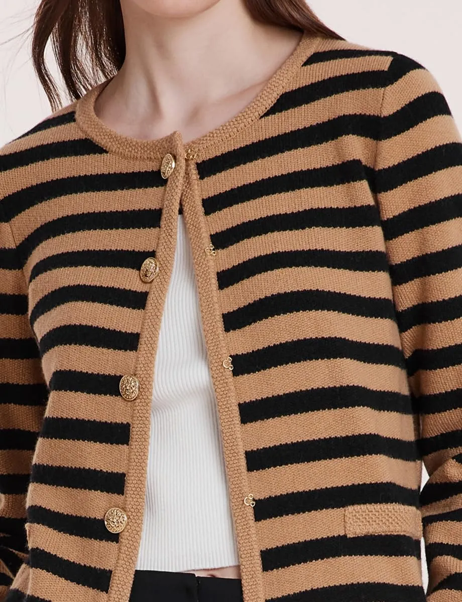 Women's Fashion Casual Cardigan Sweaters, Cropped Crewneck Button Up Knit Cardigans