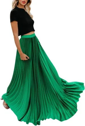 Womens Fashion High Waist Fold Soild Vintage Loose Beach Wrap Maxi Long Skirt Knee Length Knit Skirt