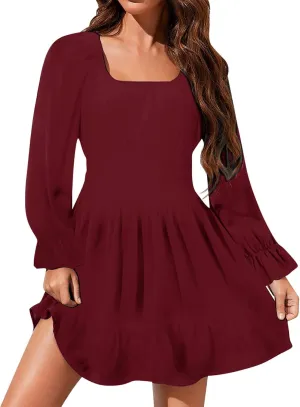 Women's Spring Dresses Floral Printed Boho Midi Dresses Summer Swing Wrap V-Neck Short Sleeve Irregular Hem Holiday Dress