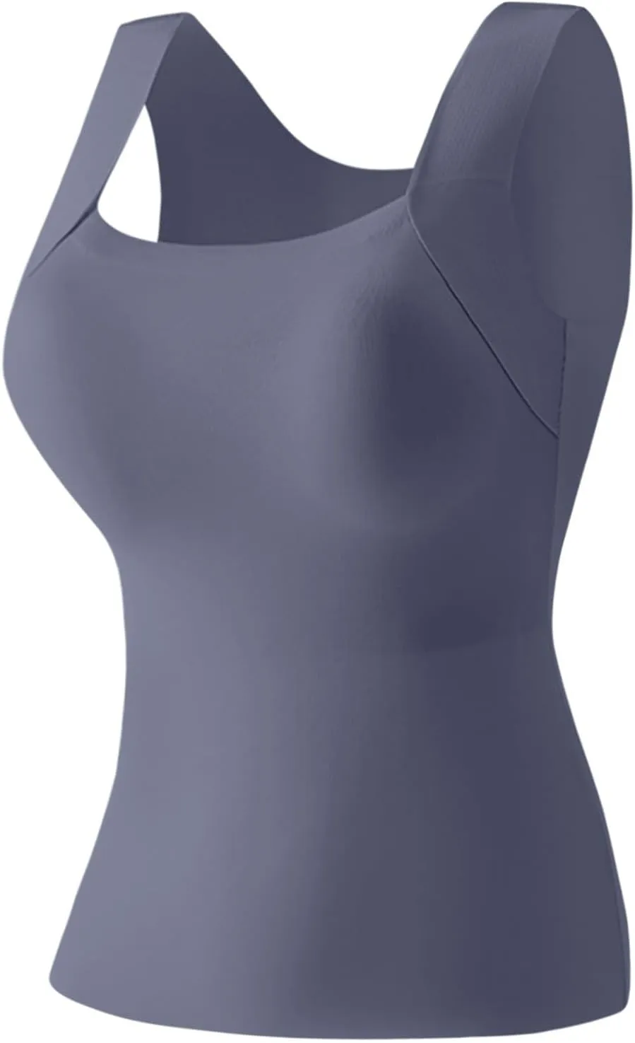 Womens Tank Tops with Built in Bra Workout Yoga Gym Cami Square Neck Sleeveless Low Cut Corset Sexy Under Wear Pajama