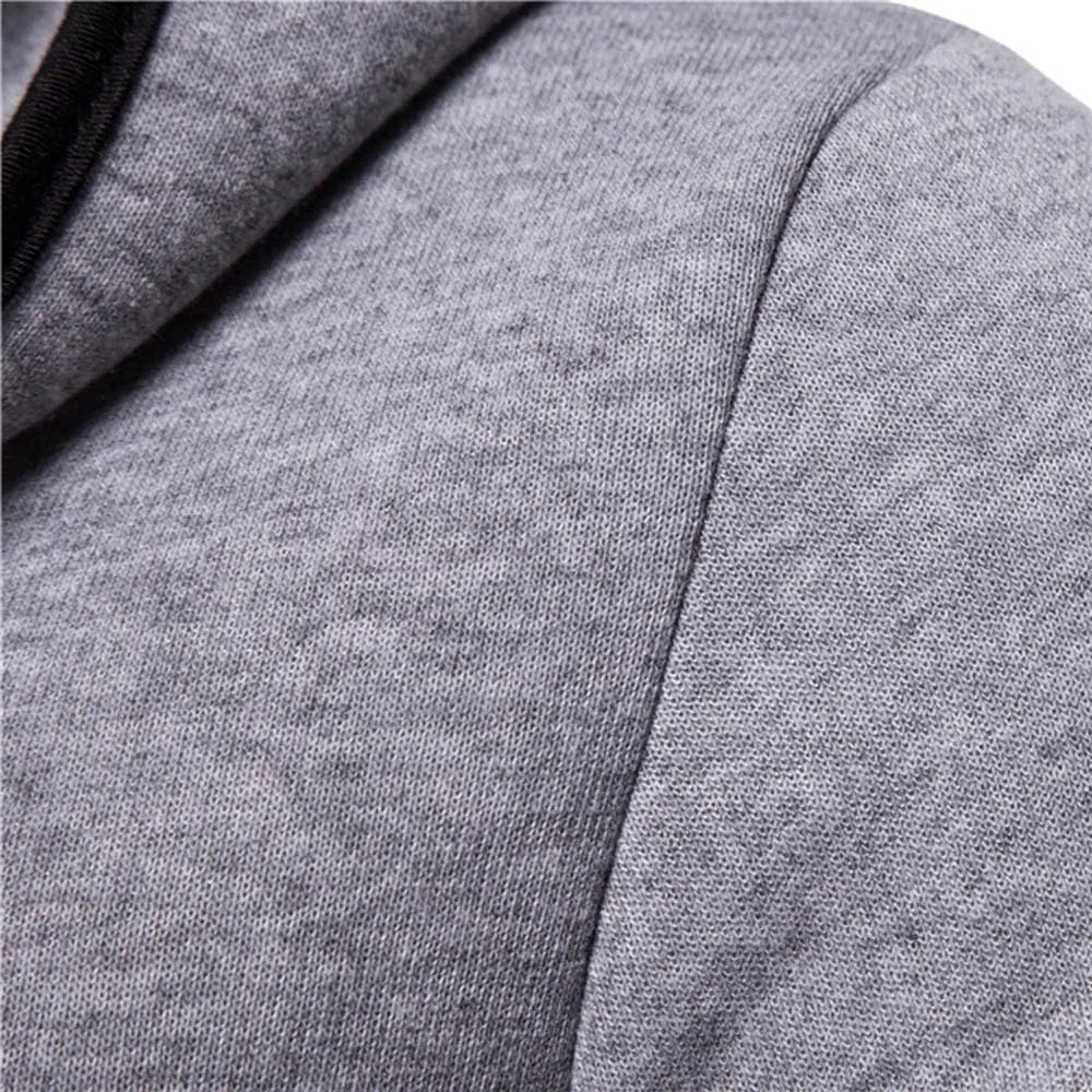 Ymosrh Winter Jackets for Men Fashion Mens Hooded Solid Trench Coat Jacket Cardigan Long Sleeve Outwear Blouse