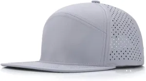 YuMENo Men's Flat Brim Baseball Cap Mesh Back Quick Dry Adjustable Performance Trucker Hats