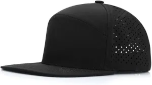 YuMENo Men's Flat Brim Baseball Cap Mesh Back Quick Dry Adjustable Performance Trucker Hats