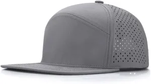 YuMENo Men's Flat Brim Baseball Cap Mesh Back Quick Dry Adjustable Performance Trucker Hats
